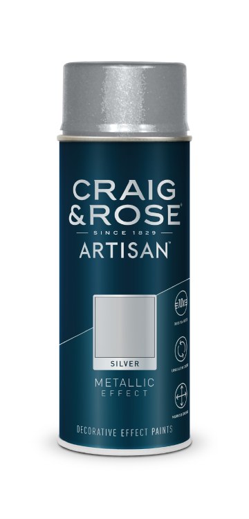 ARTISAN SPRAY 400ML SILVER METALLIC EFFECT SPRAY