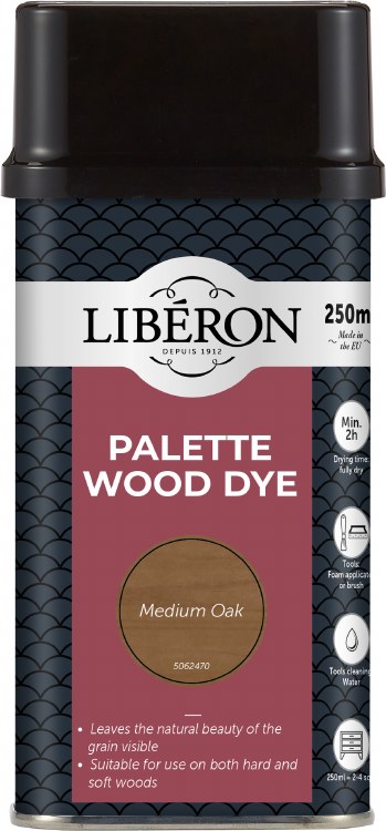 LIBERON PALETTE WOOD DYE 250ML MEDIUM OAK