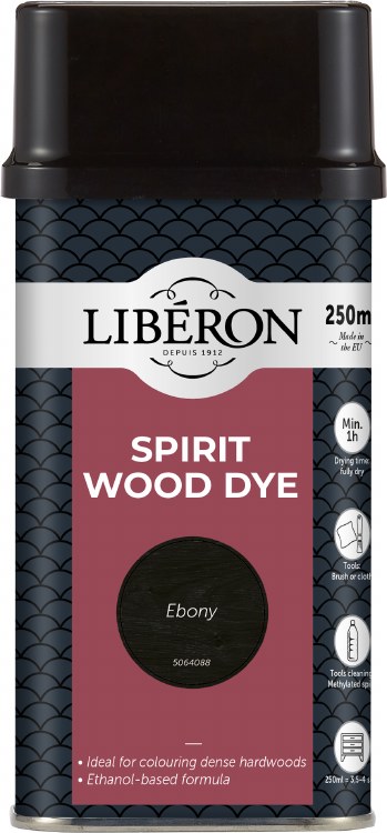 LIBERON SPIRIT WOOD DYE 250ML EBONY