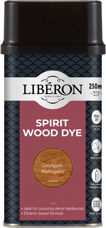 LIBERON SPIRIT WOOD DYE 250ML GEORGIAN MAHOGANY