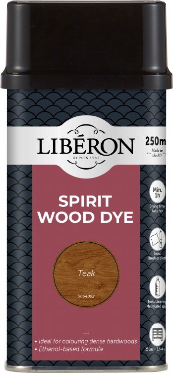 LIBERON SPIRIT WOOD DYE 250ML TEAK