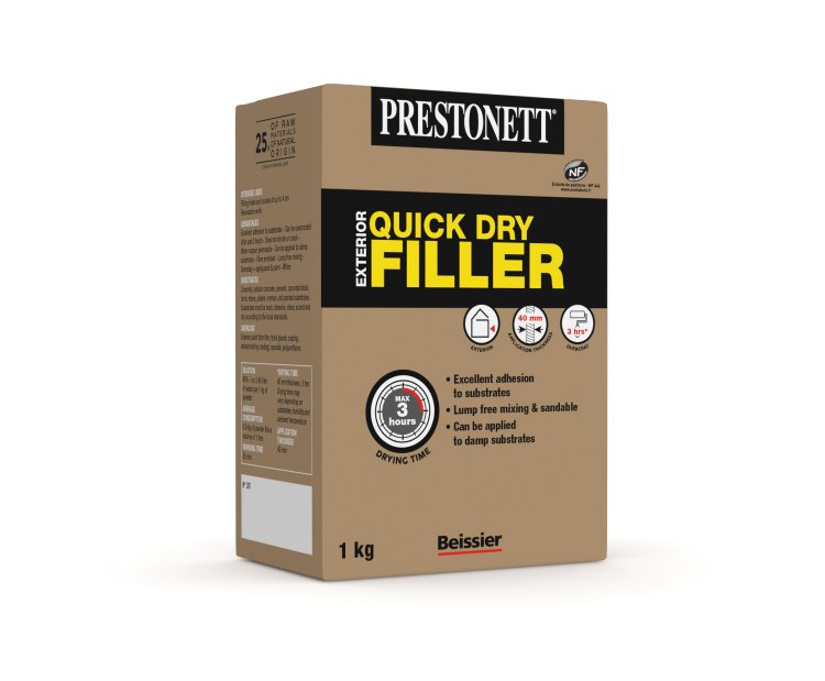 PRESTONETT EXTERIOR QUICK DRY POWDER FILLER 1KG WHITE