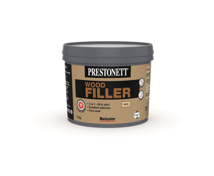 PRESTONETT READY MIXED WOOD FILLER 1KG BEIGE