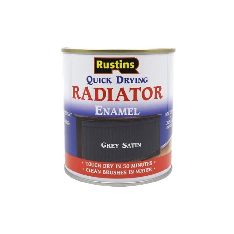 RADIATOR ENAMEL 250ML SATIN GREY QUICK DRYING