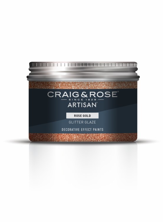 CRAIG & ROSE ARTISAN GLITTER GLAZE ROSE GOLD 100ML