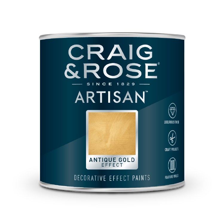 CRAIG & ROSE ARTISAN ANTIQUE GOLD EFFECT PAINT 250ML