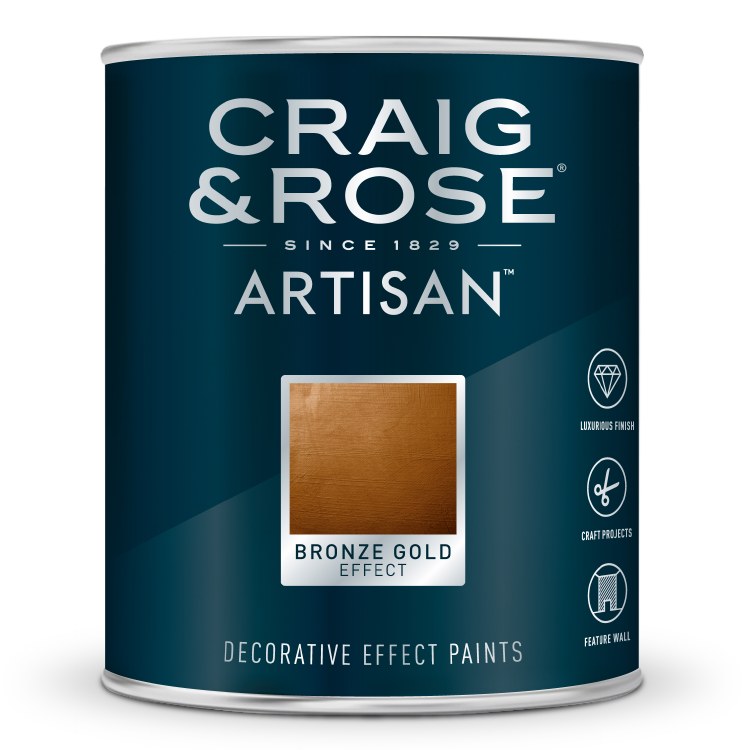 CRAIG & ROSE ARTISAN BRONZE GOLD EFFECT PAINT 750ML