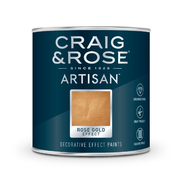 CRAIG & ROSE ARTISAN ROSE GOLD EFFECT PAINT 250ML