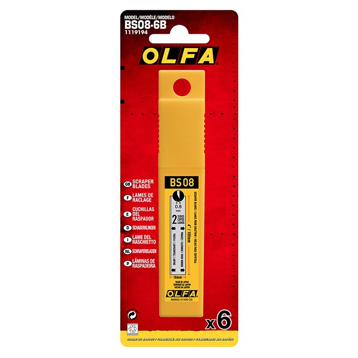 OLFA BS08-6B SCRAPER BLADES 6