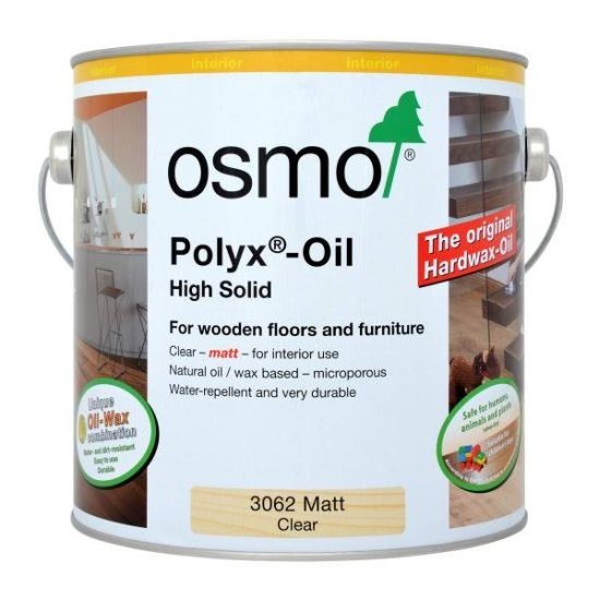 OSMO POLYX HIGH SOLID OIL 3062 CLEAR MATT 2.5L