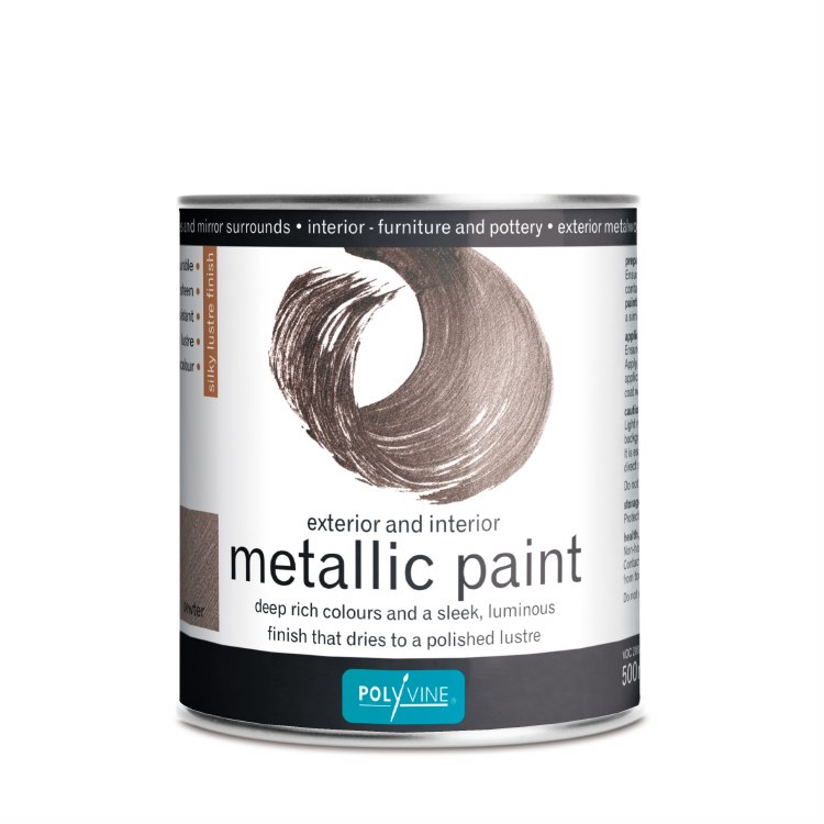 POLYVINE METALLIC PAINT PEWTER 500ML