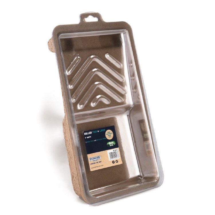 ECO PAINT 4" ROLLER TRAY & 5 RECYCLED LINERS