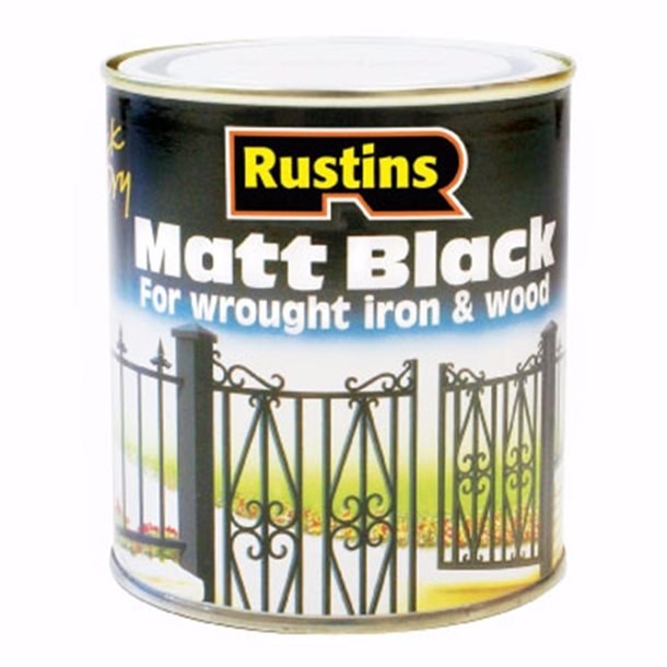 RUSTINS MATT BLACK 1L