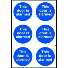0356 THIS DOOR IS ALARMED X 6