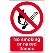 0555 NO SMOKING OR NAKED FLAMES X 1