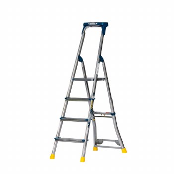 4 TREAD ADJUSTABLE ALUMINIUM STEP LADDER PROFESSIONAL