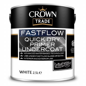 CROWN FASTFLOW QUICK DRY PRIMER UNDERCOAT 1L CHARCOAL GREY