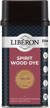LIBERON SPIRIT WOOD DYE 250ML LIGHT OAK