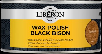 LIBERON WAX POLISH BLACK BISON 500ML DARK OAK PASTE WAX