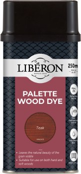 LIBERON PALETTE WOOD DYE 250ML TEAK