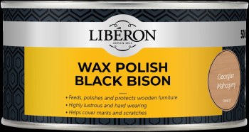 LIBERON WAX POLISH BLACK BISON 500ML GEORGIAN MAHOGANY PASTE WAX