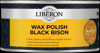 LIBERON WAX POLISH BLACK BISON 500ML MEDIUM OAK PASTE WAX
