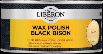 LIBERON WAX POLISH BLACK BISON 500ML NEUTRAL PASTE WAX