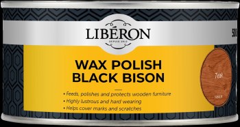 LIBERON WAX POLISH BLACK BISON 500ML TEAK PASTE WAX