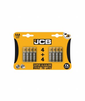 JCB BATTERIES AAA 4 + 4  ALKAL