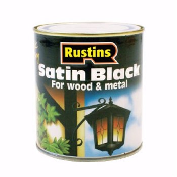 RUSTINS SATIN BLACK 1L