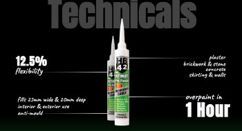 Additional picture of HB42 ULTIMATE PRO FINISH DECORATORS CAULK WHITE 380ML FURTHER DISCOUNTS AVAILABLE