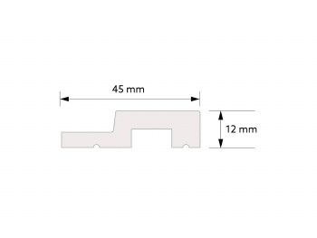 Additional picture of L0203R RIGHT LAMINATE OAK GRAY