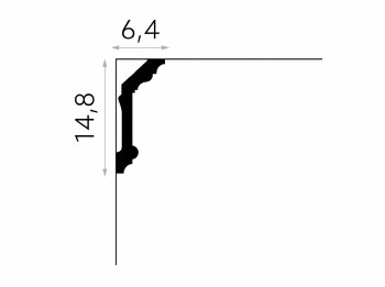 Additional picture of MDA072 CORNICE / COVING MOULDING 200CM