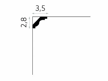 Additional picture of MDB135 FLEXIBLE CORNICE / COVING MOULDING 200CM