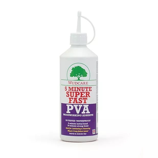 WUDCARE 5 MINUTE SUPER FAST PVA WOODWORKING ADHESIVE 500ML