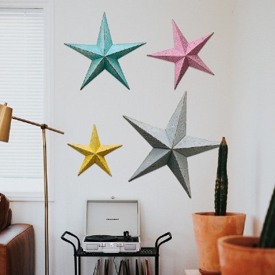 Set of 4 Wall Deco Stars