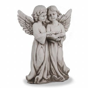 Two Angels Reading a book Statue 49 x 25 x 63cm