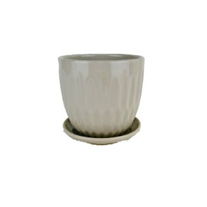 Ceramic Pot - Stoneware - Grey - 12cm