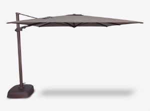 10' AG25TSQ Cantilever Umbrella w/base - Square - Taupe 10' AG25TSQ Cantilever Umbrella w/base - Square - Taupe