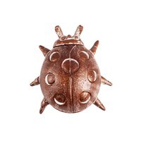 Cast Metal Outdooor Key Hider, Distressed Red LadyBug