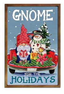 Gnome for the Holidays Wood Wall DÃ©cor  40x60x2.5
