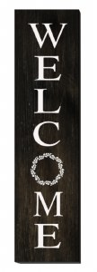 Welcome Sign Wood Wall Decor Black & White 30x12x2.5