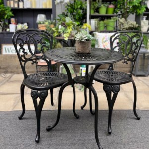 Lulu Bistro Set  Two Chairs One 24" round Table