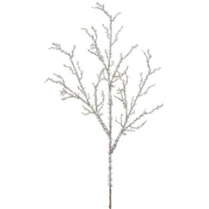18"SNOW/GL. PLASTIC TWIG SPRAY