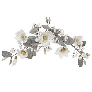 27"GLIT MAGNOLIA/BERRY SWAG