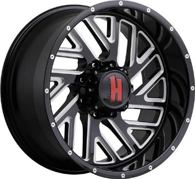 20X9.0 6-139.7 +12 110 BLACK AND MILLED