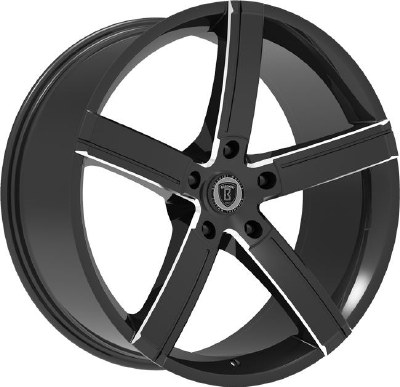 22X9.5 5-120 +13 74.1 BLACK AND MILLED