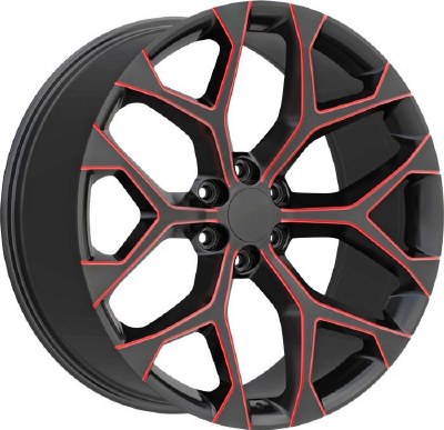 22X9.0 6-139.7 +24 78.1 BLACK AND RED MILLED (FITS 2019+) **ONLY SOLD IN SETS OF 4**