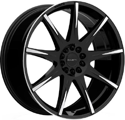 17X7.5 5-100 / 5-114.3 +38 73.1 BLACK WITH MACHINED FACE