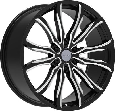 24X9.5 6-139.7 +24 78.1 BLACK AND MILLED (FITS 2019+)